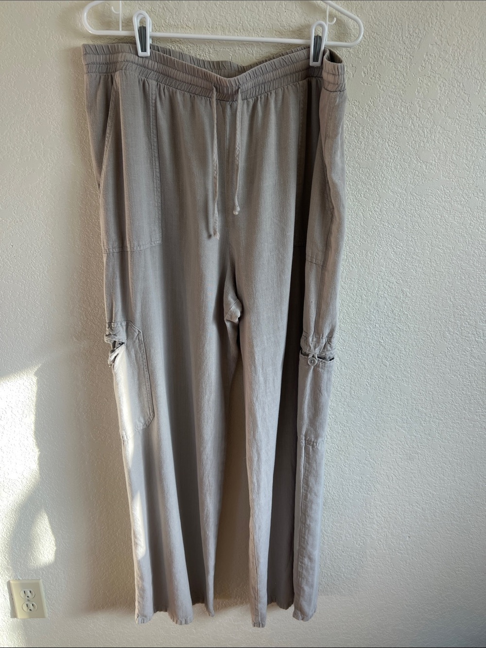 Wild Fable Wide Leg Linen Blend Cargo Soft Pants